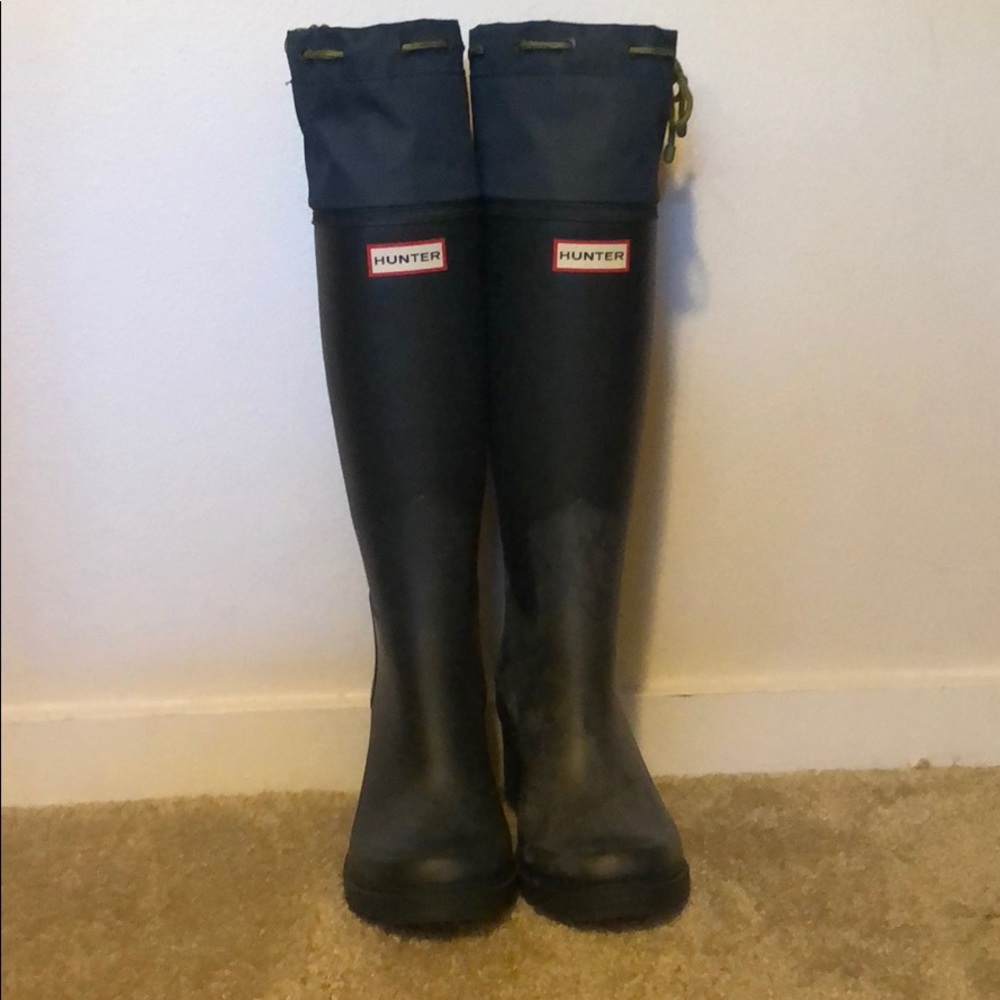 Hunter Wedge heel tall rainboots
